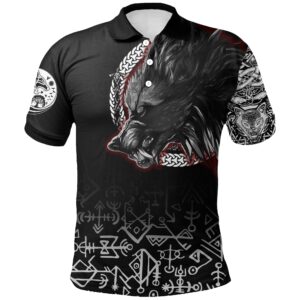 Fenrir Blood Polo Shirt - Tattoo Style A21