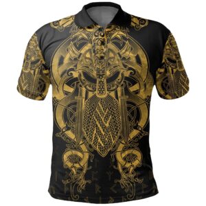 Fenrir & Tyr Tattoo Polo Shirt Gold Version A7