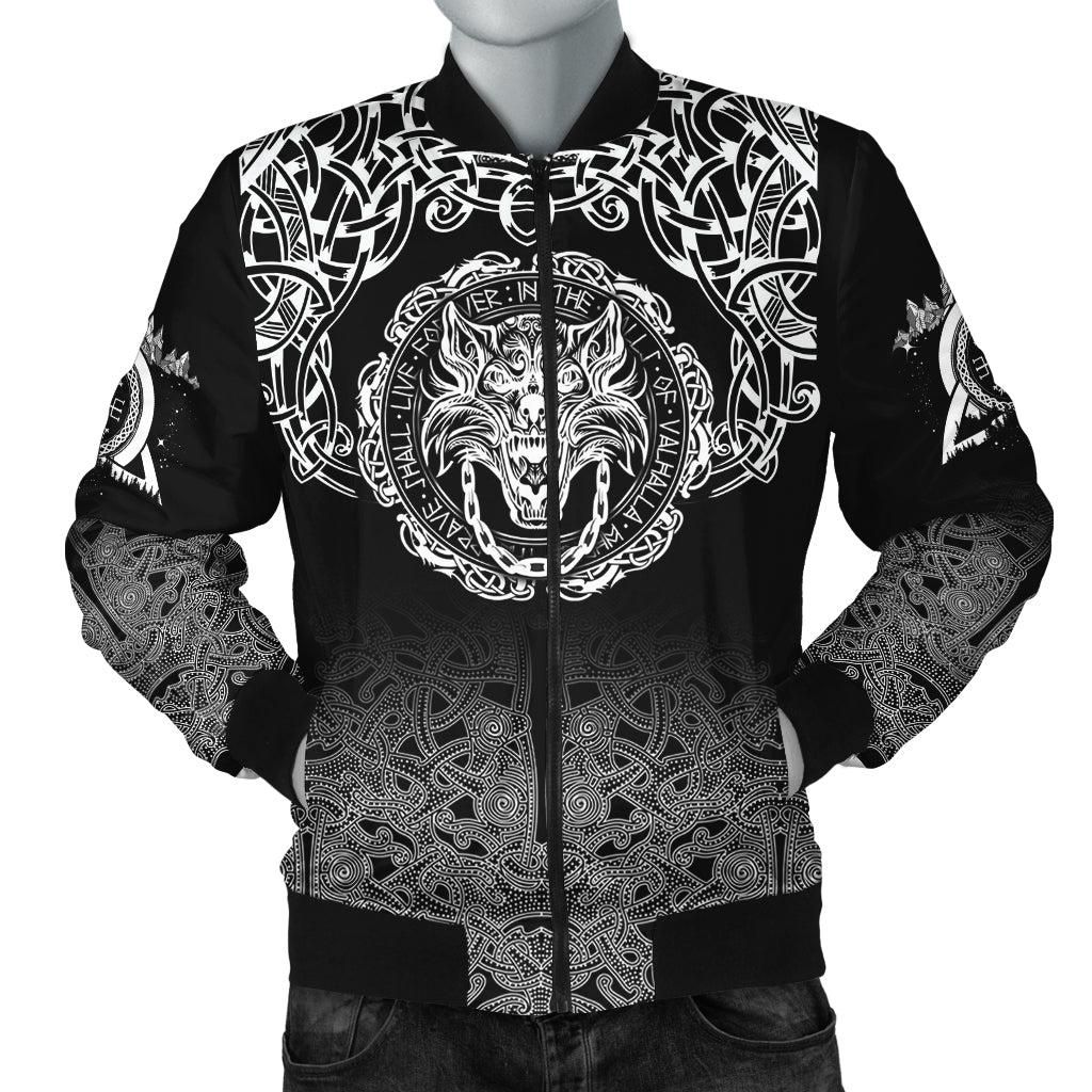 Fenrir Valhalla Bomber Jacket - Ornate pattern A21 Bomber Jacket Fenrir Valhalla Bomber Jacket - Ornate pattern A21 Bomber Jacket