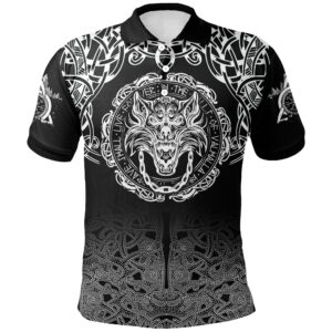 Fenrir Valhalla Polo Shirt - Ornate pattern A21