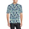 Fern Leave Summer Print Pattern Men Polo Shirt
