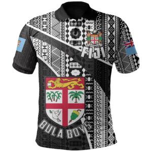 Fiji All Over Print Polo Shirt Bula Boys Football Style TH5