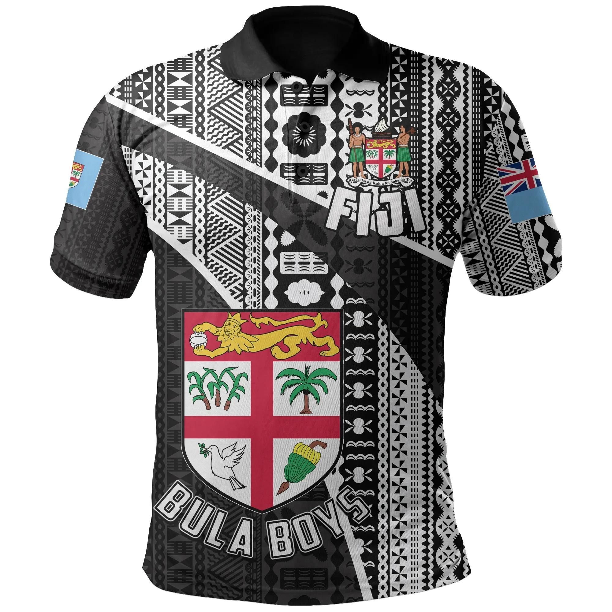 Fiji All Over Print Polo Shirt Bula Boys Football Style TH5 Fiji All Over Print Polo Shirt Bula Boys Football Style TH5