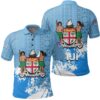 Fiji Coat Of Arms Polo Shirt Spaint Style J8W
