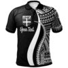 Fiji Custom Personalised Polo Shirt White - Polynesian Tentacle Tribal Pattern - BN11