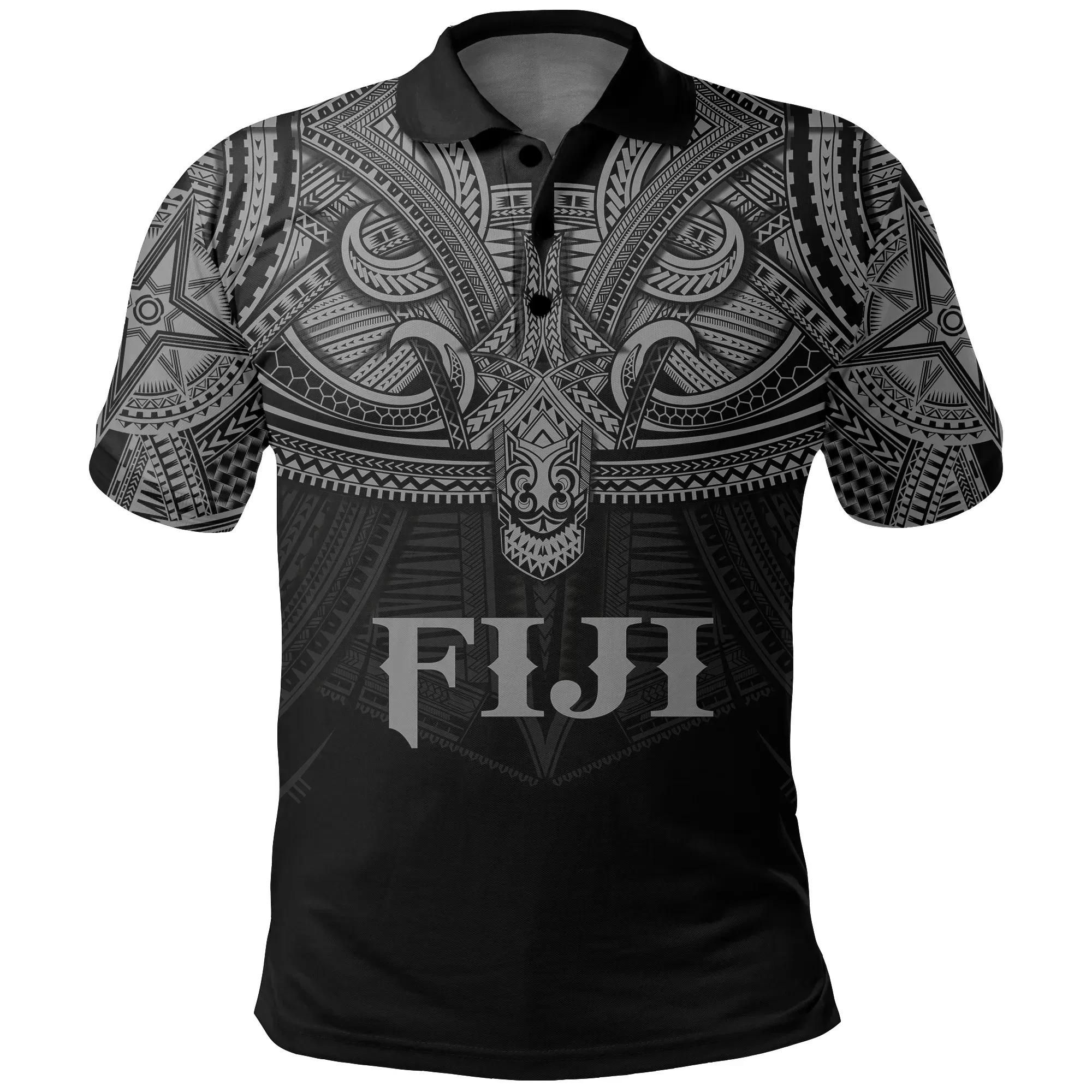 Fiji (Gray) Polo Shirt Polynesian A15 Fiji (Gray) Polo Shirt Polynesian A15