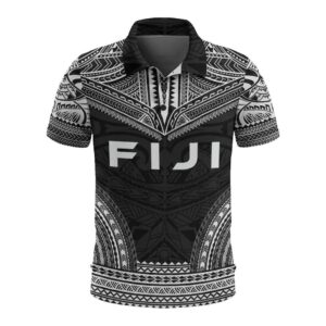 Fiji Polo Shirt - Polynesian Chief Black Version - BN10