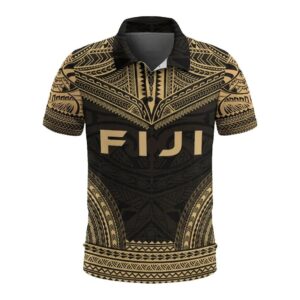 Fiji Polo Shirt - Polynesian Chief Gold Version - BN10