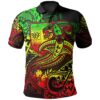 Fiji Polo Shirt - Reggae Shark Polynesian Tattoo - BN18