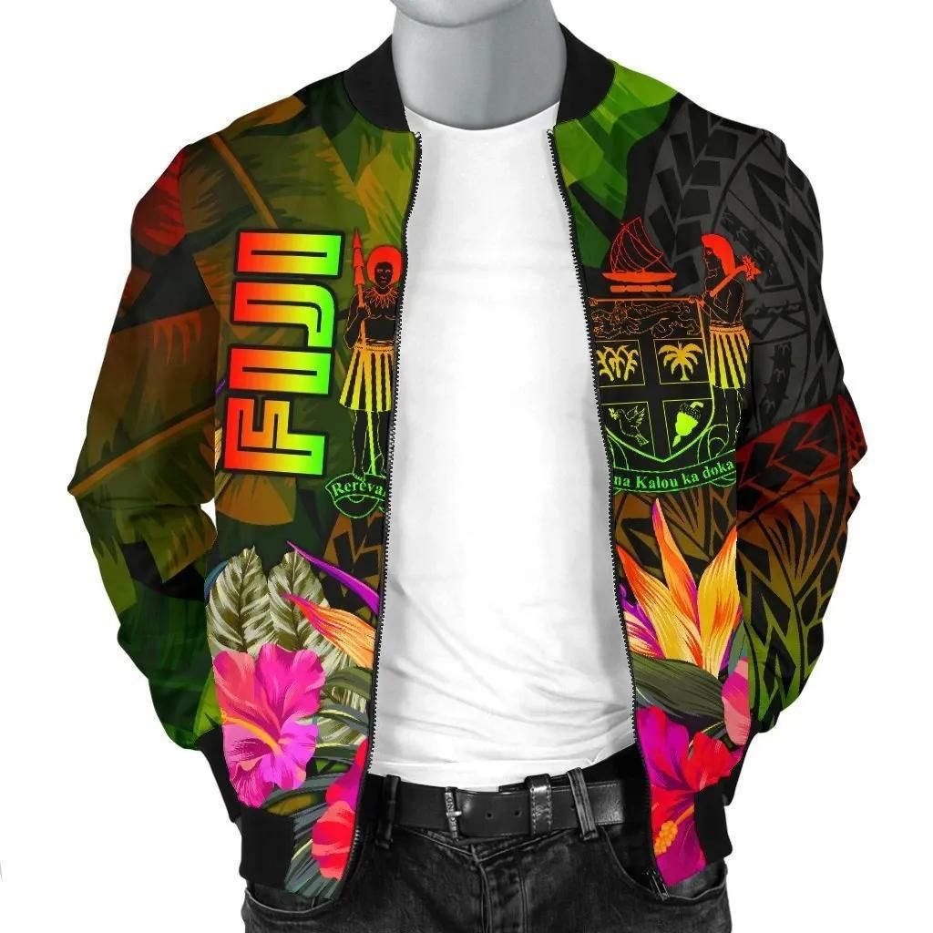 Fiji-Polynesian-Mens-Bomber-Jacket-Hibiscus-and-Banana-Leaves-BN15-Bomber-Jacket-2