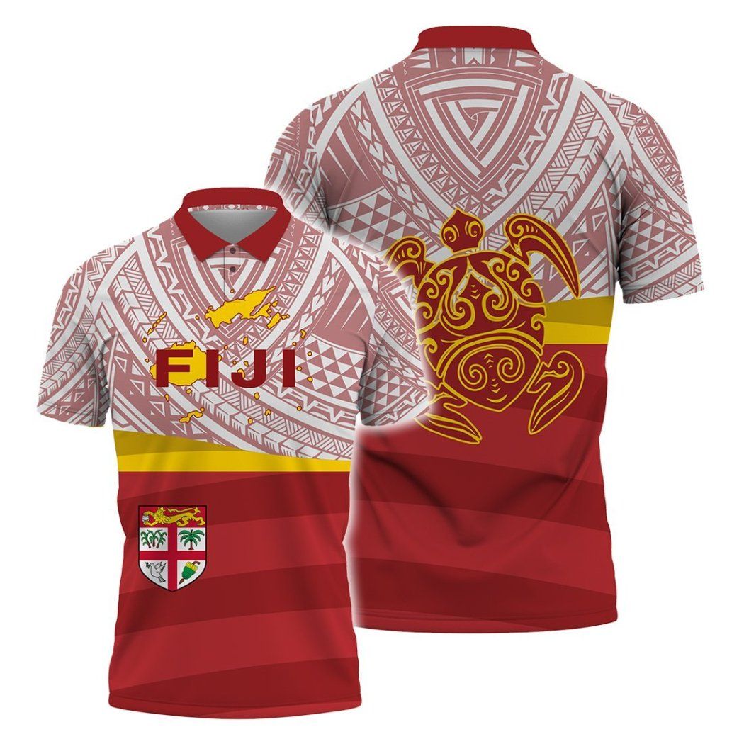 Fiji Polynesian Pattern Style Polo Shirt All Over Print Fiji Polynesian Pattern Style Polo Shirt All Over Print