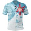 Fiji Polynesian Polo Shirt - Fiji Flag with Coat of Arms - BN15