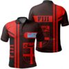 Fiji Red Polo Shirt- Boba Style - AH - J14