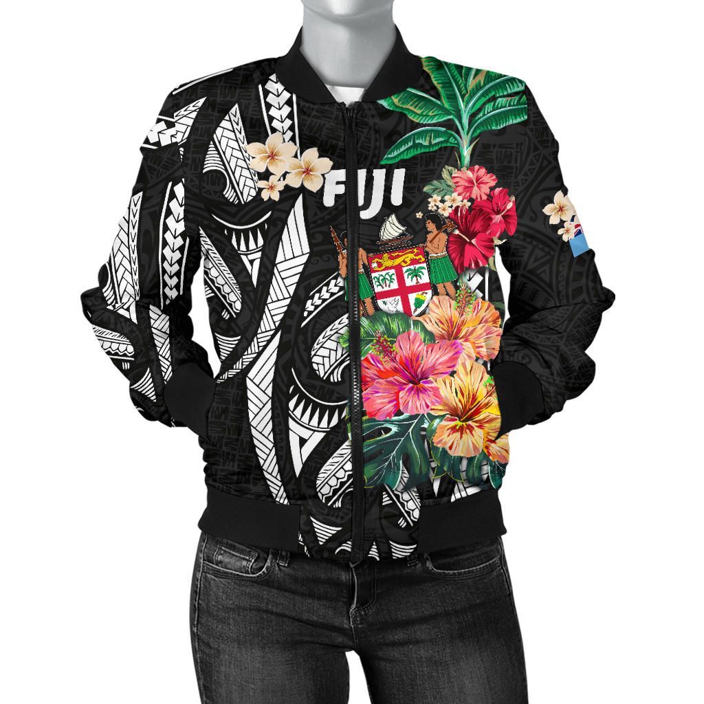 Fiji Women's Bomber Jacket Coat Of Arms Polynesian With Hibiscus-2 TH5 Bomber Jacket Fiji Women's Bomber Jacket Coat Of Arms Polynesian With Hibiscus-2 TH5 Bomber Jacket