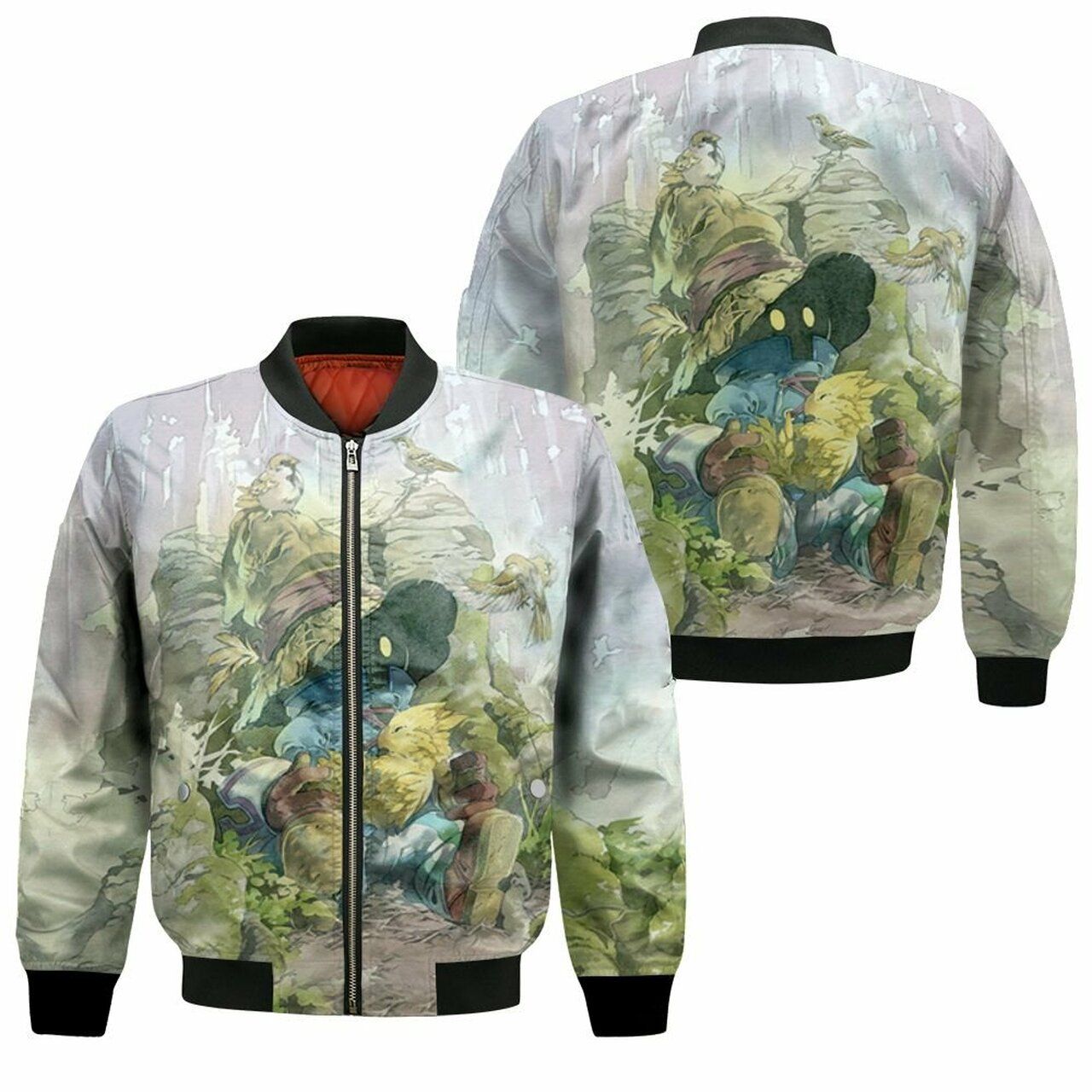 Final Fantasy Black Mage And Chocobo 3D T Shirt Hoodie Sweater Jersey Bomber Jacket Model 2086 Bomber Jacket Final Fantasy Black Mage And Chocobo 3D T Shirt Hoodie Sweater Jersey Bomber Jacket Model 2086 Bomber Jacket
