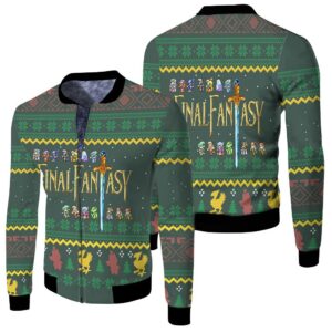 Final Fantasy Ugly Christmas 3D Bomber Jacket