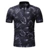Find Mens Hawaiian Oversize Casual Polo Shirt