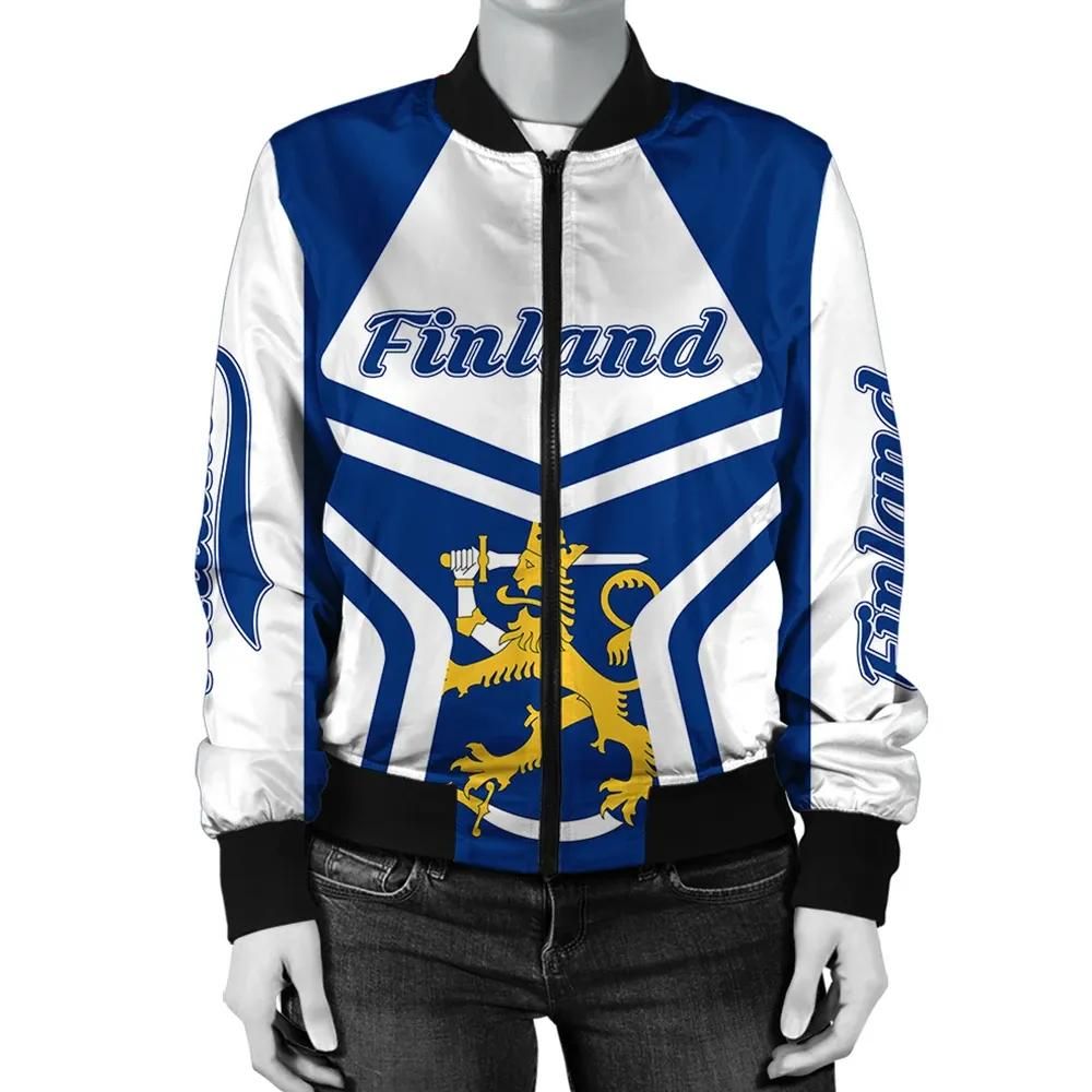 Finland Coat Of Arms Women Bomber Jacket My Style J75 Bomber Jacket Finland Coat Of Arms Women Bomber Jacket My Style J75 Bomber Jacket