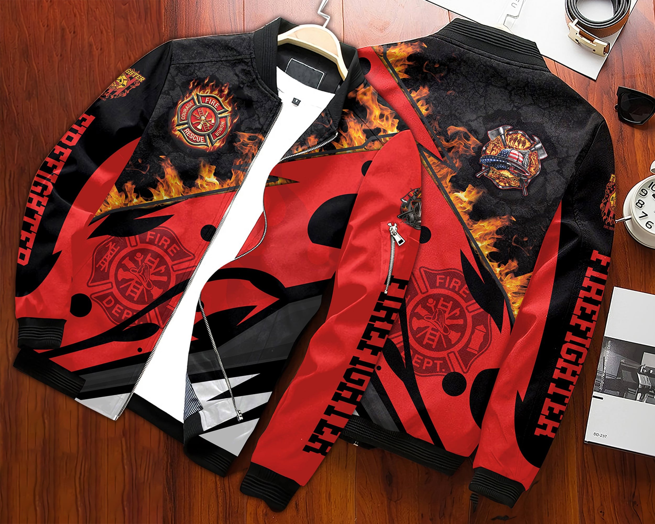 Firefighter 3D Bomber Jacket Firefighter 3D Bomber Jacket