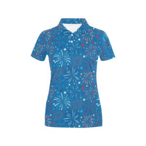 Firework Celebration Print Design Lks304 Women'S Polo Shirt