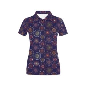 Firework Flower Style Print Design Lks302 Women'S Polo Shirt