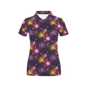 Firework Print Design Lks303 Women'S Polo Shirt