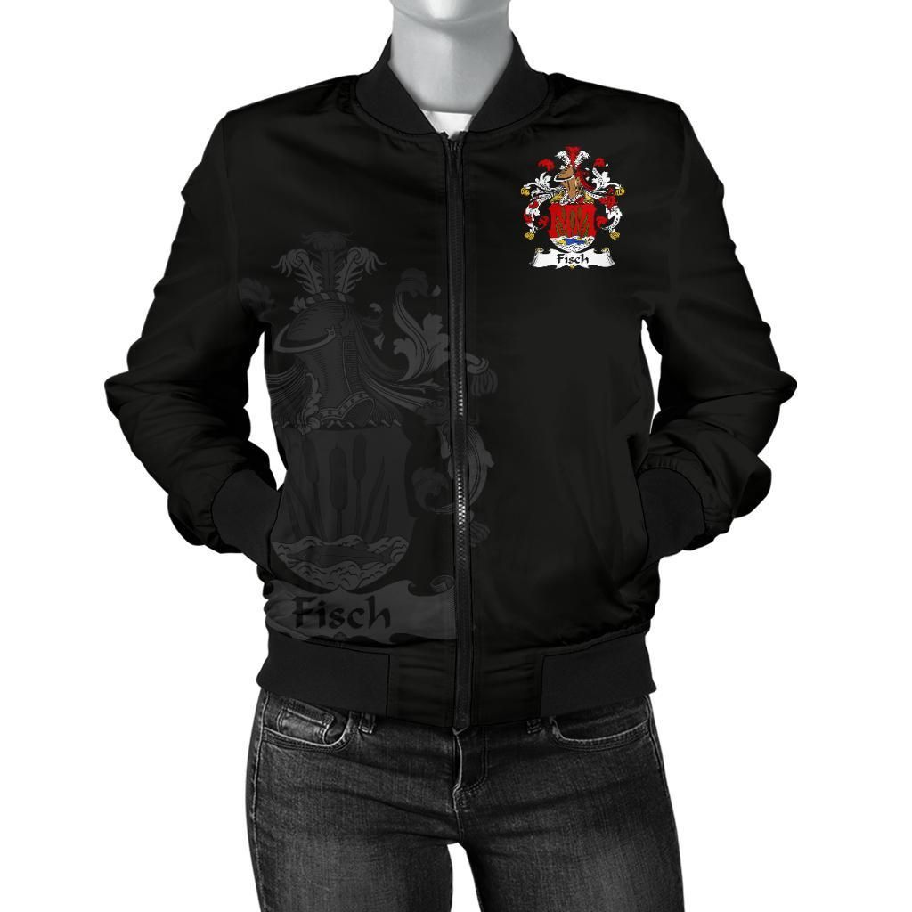 Fisch Germany Men's Bomber Jacket - German Family Crest A7 Bomber Jacket Fisch Germany Men's Bomber Jacket - German Family Crest A7 Bomber Jacket