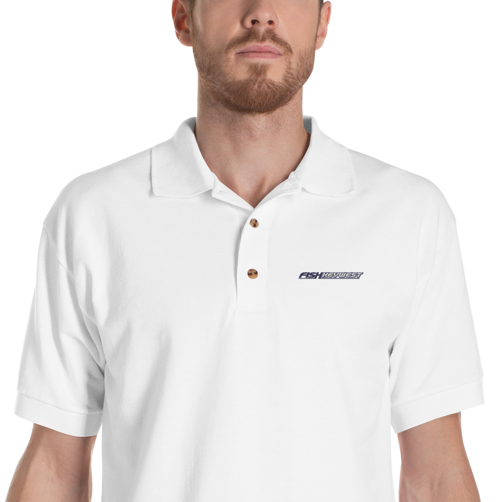 Fish Key West Light Embroidered Polo Shirt Fish Key West Light Embroidered Polo Shirt
