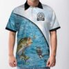 Fisherman Bass Fishing Legend American Angler Polo Shirt #V