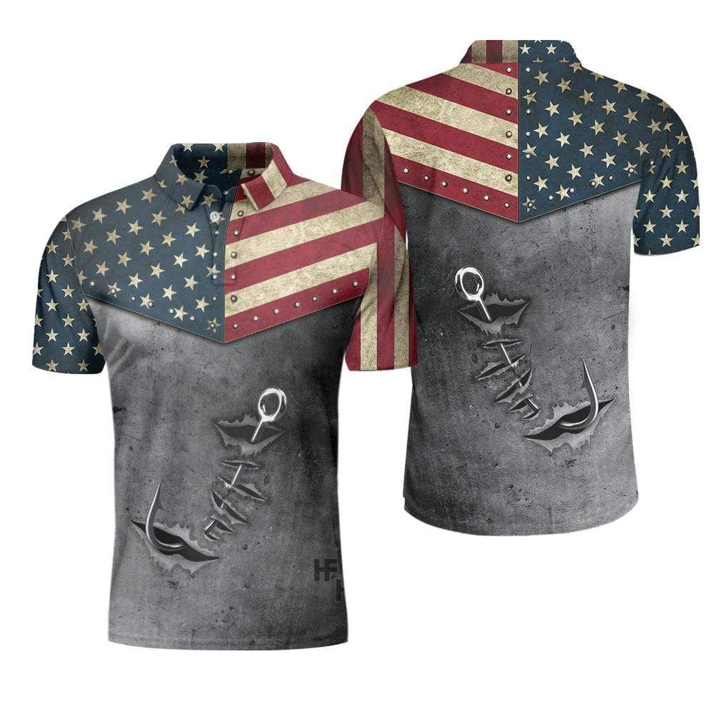 Fishing Hook American Polo Shirt Fishing Hook American Polo Shirt