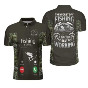Fishing Is Better Than Working American Angler Polo Shirt #V