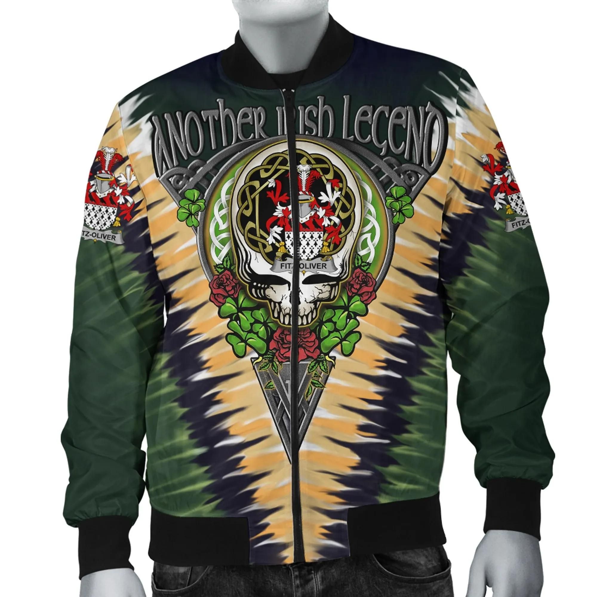 Fitz-Oliver Ireland Bomber Jacket - GD Irish Legend Shamrock V Tie-Dye A7 Bomber Jacket Fitz-Oliver Ireland Bomber Jacket - GD Irish Legend Shamrock V Tie-Dye A7 Bomber Jacket