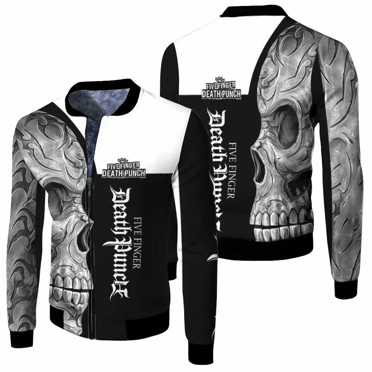 Five Finger Death Heavy Rock Band Skull For Fan 3D T Shirt Hoodie Sweater Bomber Jacket Model 2093 Bomber Jacket Five Finger Death Heavy Rock Band Skull For Fan 3D T Shirt Hoodie Sweater Bomber Jacket Model 2093 Bomber Jacket