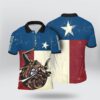 Flag Texas Longhorn Polo Shirt