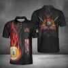 Flame 9 Billiard Pool Polo Shirt #Dh