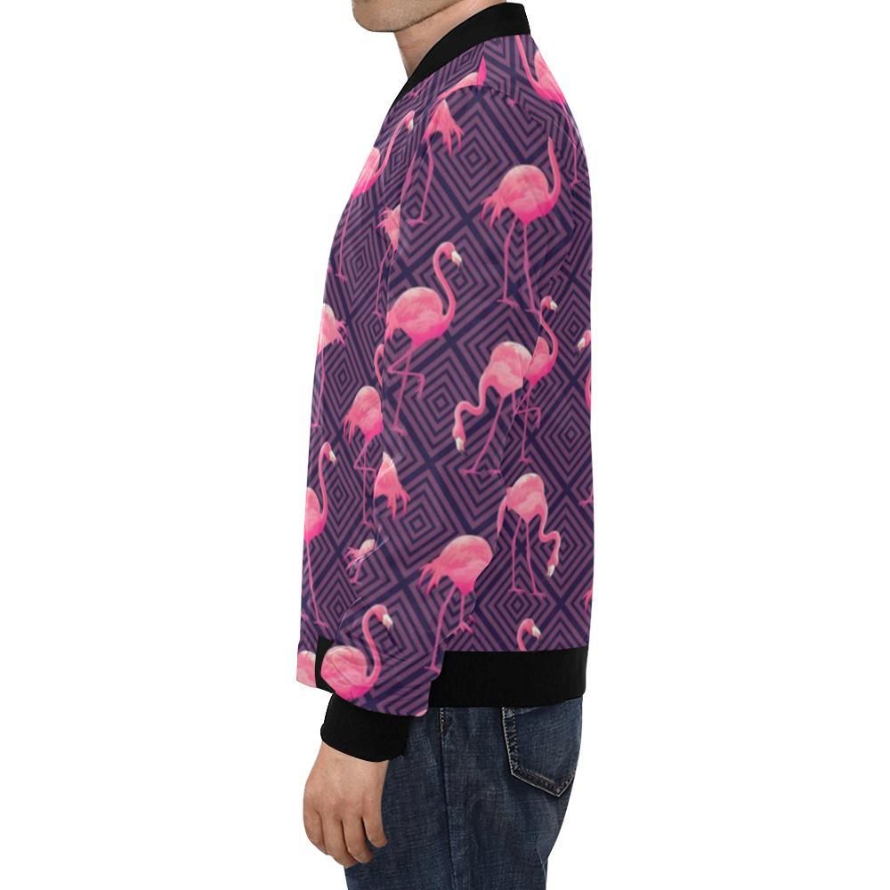 Flamingo-Hawaiian-Tropical-Stripe-Pattern-Print-Mens-Bomber-Jacket-2
