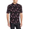 Flamingo Pink Print Pattern Men Polo Shirt