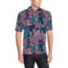 Flamingo Red Hibiscus Pattern Men Polo Shirt