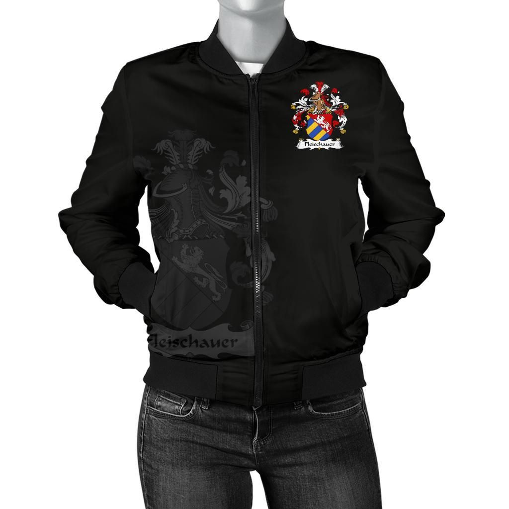 Fleischauer Germany Men's Bomber Jacket - German Family Crest A7 Bomber Jacket Fleischauer Germany Men's Bomber Jacket - German Family Crest A7 Bomber Jacket
