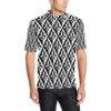 Fleur De Lis Black White Pattern Print Design 02 Men Polo Shirt
