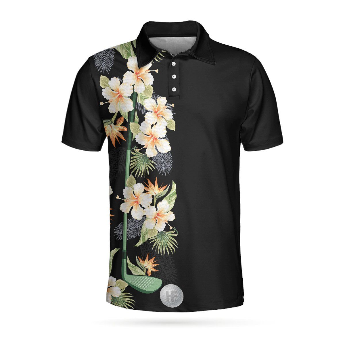 Floral Golf Club And Ball 3D All Over Printed Polo Shirt Floral Golf Club And Ball 3D All Over Printed Polo Shirt