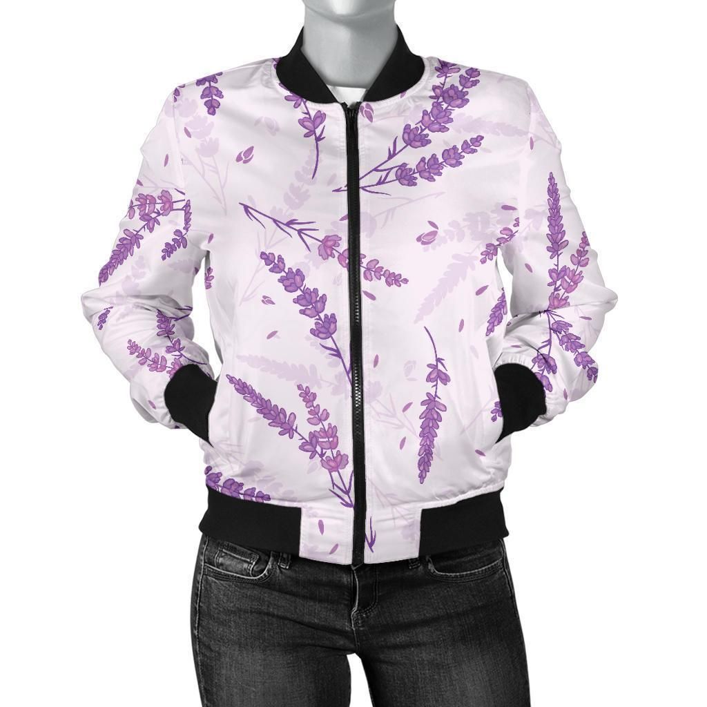 Floral-Lavender-Pattern-Print-Women-Casual-Bomber-Jacket-1
