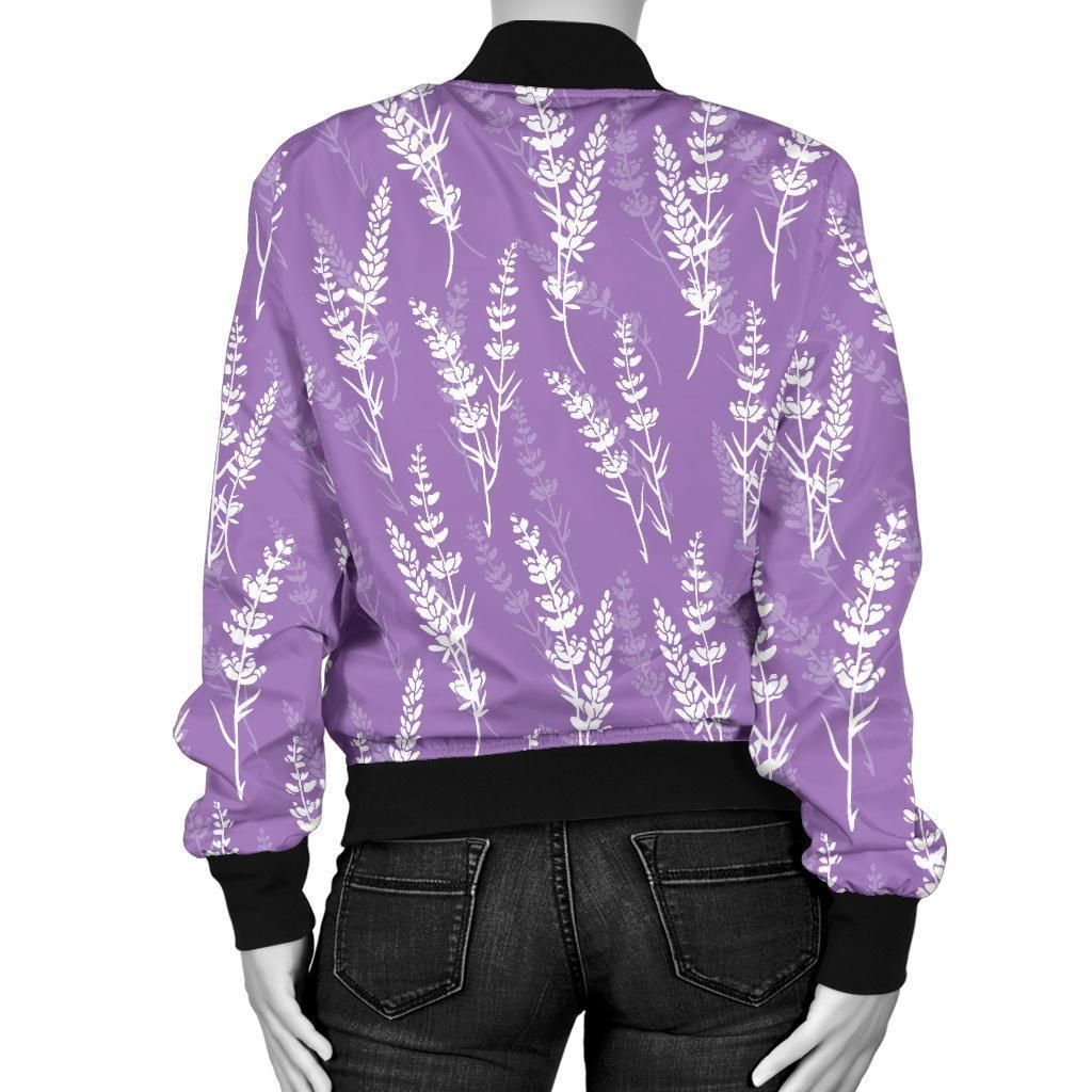 Floral-Lavender-Print-Pattern-Women-Casual-Bomber-Jacket-2