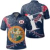 Florida Christmas Coat Of Arms Polo Shirt X Style J78
