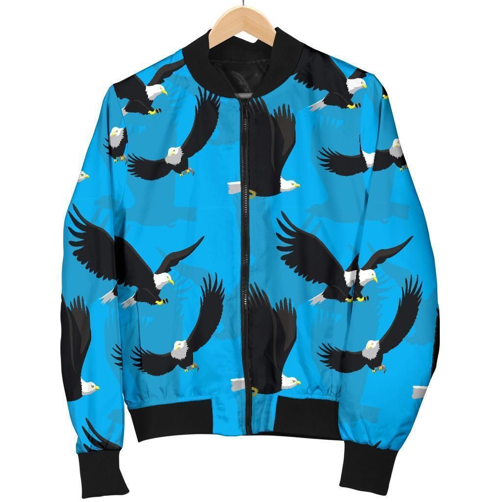 Flying Eagle Pattern Print Women Casual Bomber Jacket Flying Eagle Pattern Print Women Casual Bomber Jacket
