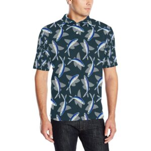 Flying Fish Pattern Print Design 04 Men Polo Shirt