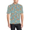 Fox Forest Print Pattern Men Polo Shirt