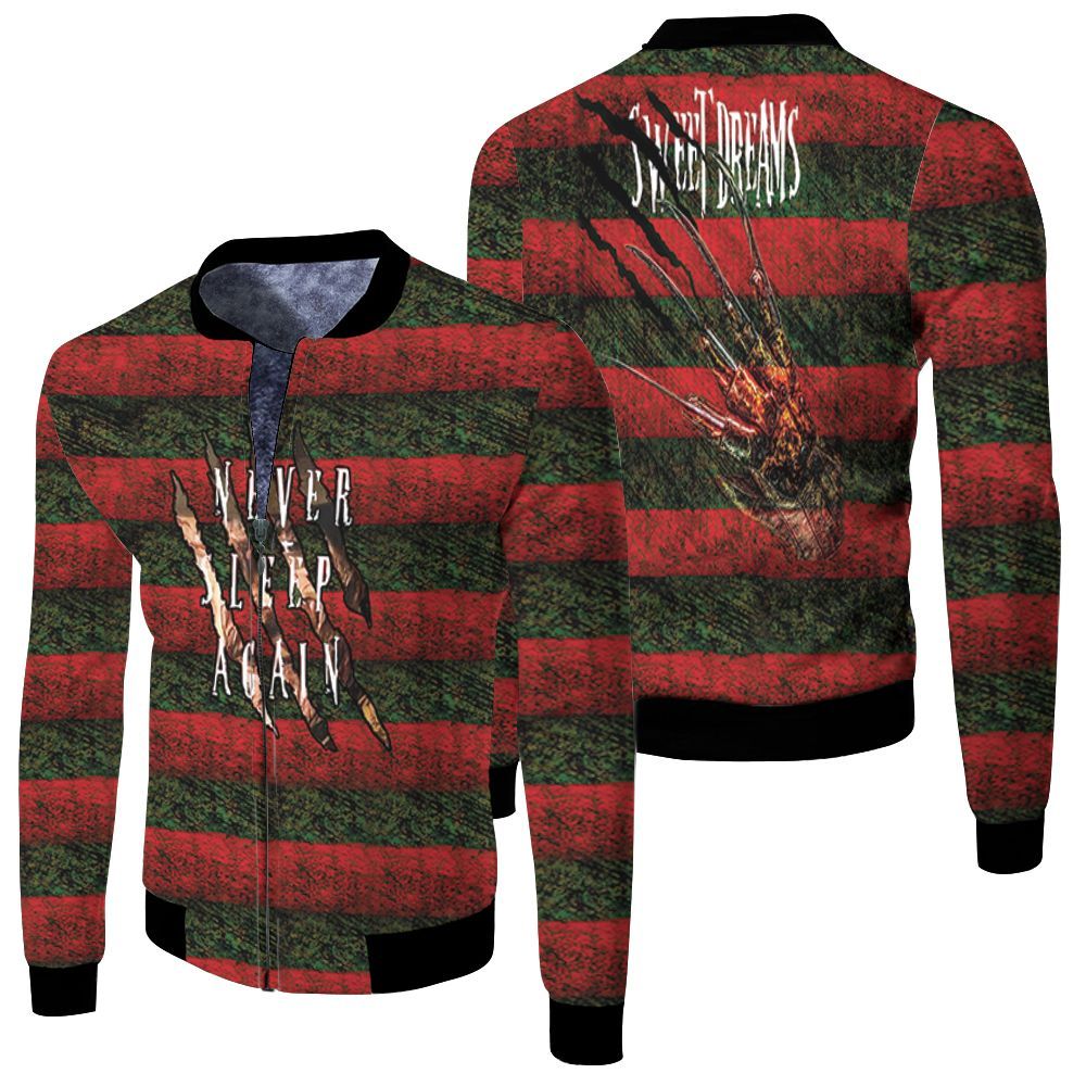 Freddy Krueger Never Sleep Again Sweet Dream Horror Film For Fan 3D Printed T Shirt 3D Jersey Bomber Jacket Freddy Krueger Never Sleep Again Sweet Dream Horror Film For Fan 3D Printed T Shirt 3D Jersey Bomber Jacket