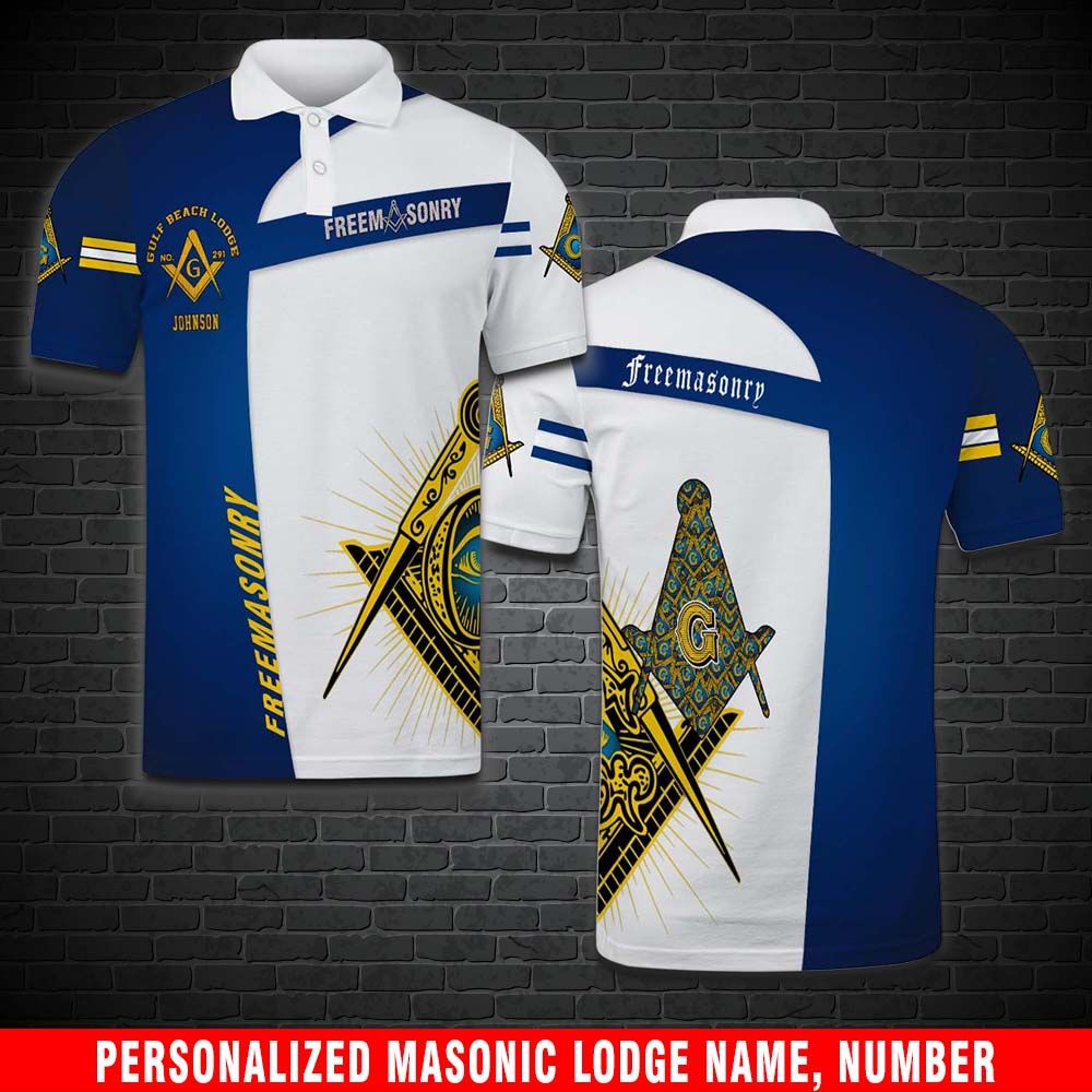 Freemasonry Ds2-Polo Shirt 3D All Over Customized Freemasonry Ds2-Polo Shirt 3D All Over Customized