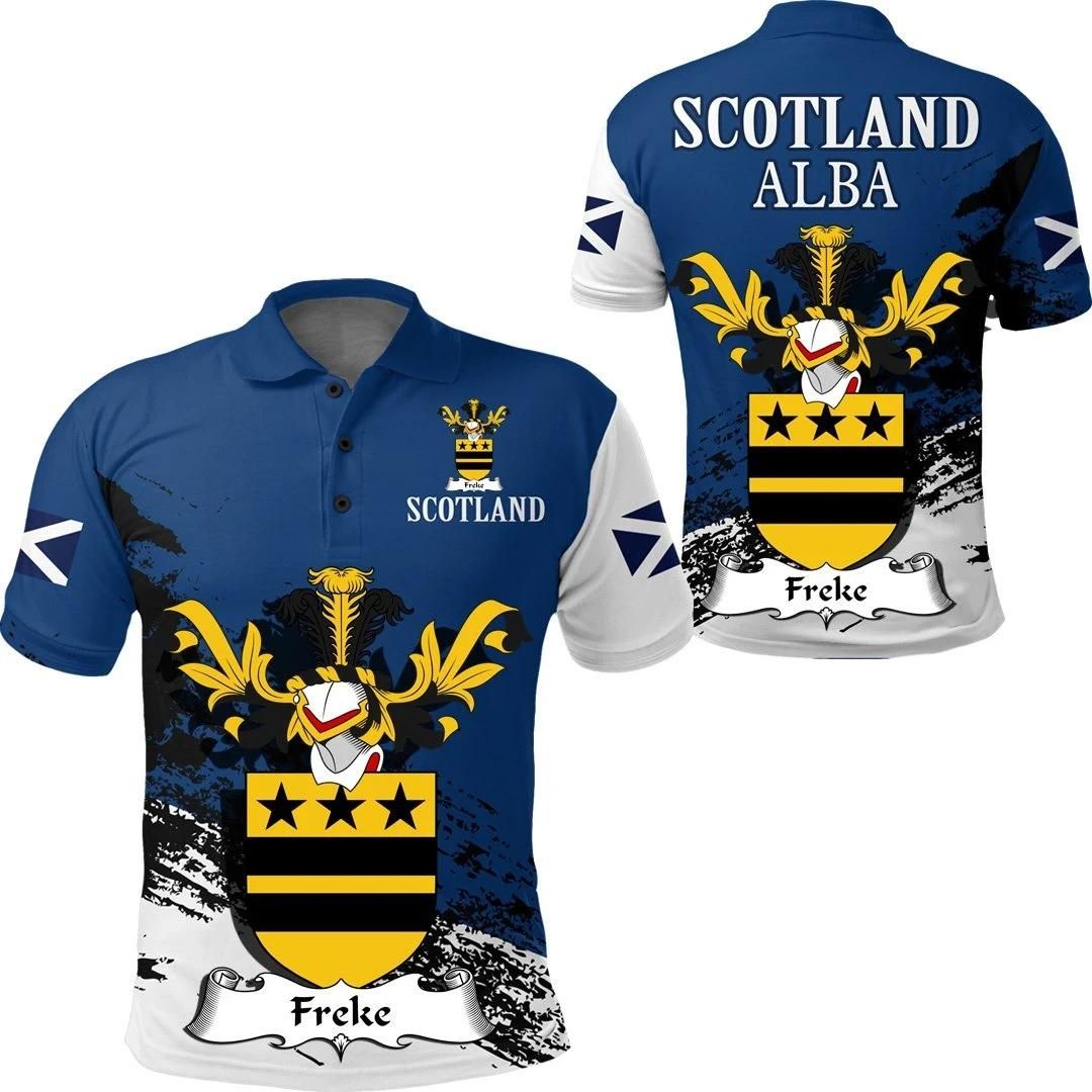 Freke Scottish Family Crest Scotland Special Polo Shirt - Golf Shirt A7 Freke Scottish Family Crest Scotland Special Polo Shirt - Golf Shirt A7